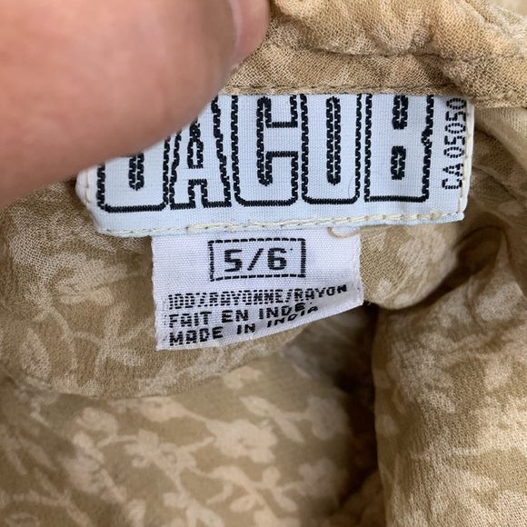 Vintage Jacob maxi Floral Button-Down Dress shell button fairy cottagecore - Picture 6 of 6